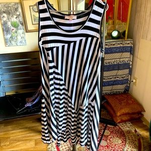 Philosophy black and white striped dress Sz 1X